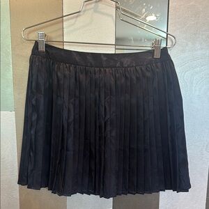 Lucca Couture Black Pleated Mini Skater Skirt